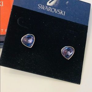 NWT Swarovski Sapphire Blue Studs Boxed!